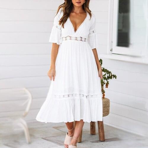 Flare Sleeve Dress With Embroidery Floral Patchwork Retro Vintage Pleated Dress Draped Sukienka Elegant Midi Women Dress Hollow