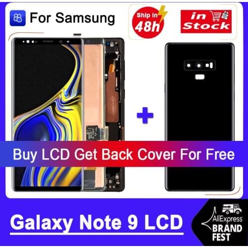 For Samsung Galaxy Note 9 LCD Display Touch Screen Digitizer Assembly Repair Part For Samsung Galaxy Note9 N960F with Back Cover