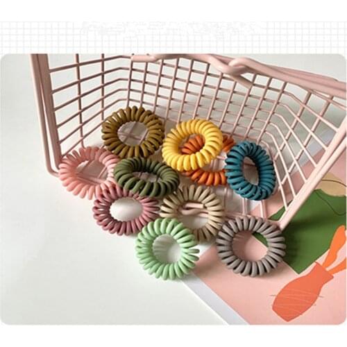 1PCS New Phone Cord 4 Cm Elastic HairTie Frosted Female Adult Hair Tie Head Rope Rubber Ring Rubber Band Color HairRope