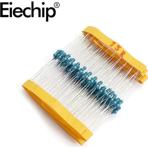 100pcs/lot 1/4W 1% Metal film resistor 75R 0.25W resistance 75 ohm Throught Hole