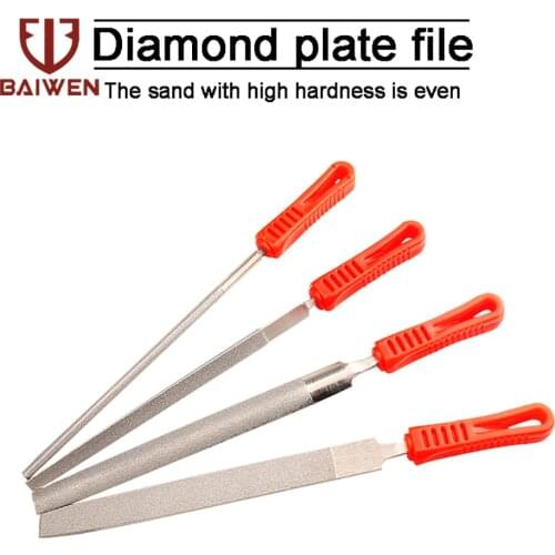 6" 8" 10" Flat Diamond Coating Needle Files Set Metal Jewelry Crafts Tool Metal Working Crafts Grit Grinding Hand Tools