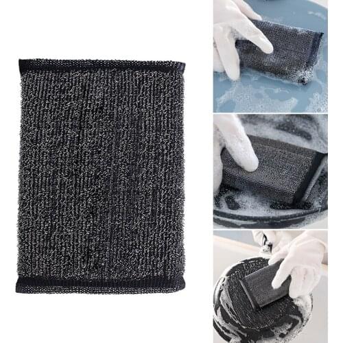 6pcs Kitchens Steel Ring Magics Dishwashing Sponge Clean Rub Pot Rust Focal Stains Sponge Removing Kit