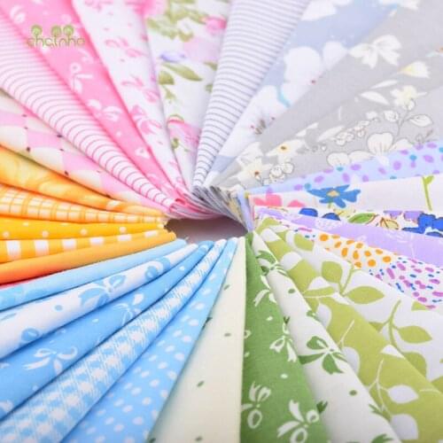Chainho,30pcs Floral Series,Printed Twill Cotton Fabric,Patchwork Cloth,DIY Sewing Quilting Fat Quarters Material For Baby&Child