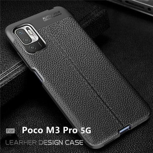 For Cover Xiaomi Poco M3 Pro Case For Poco M3 Pro 5G Capas Shockproof Bumper TPU Soft Leather For Fundas Poco X3 M3 Pro F3 Cover