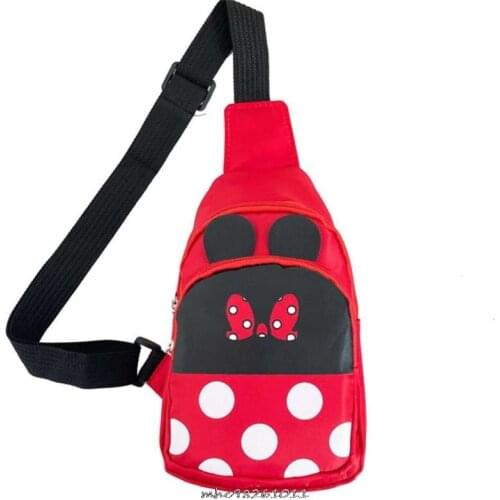 Disney Waist Packs Kid Children Fanny Bags Shoulder Cute Mickey Mouse Minnie Mini Chest Trend Boys Girls Messenger Bag