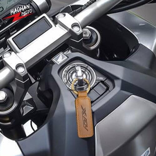 For Honda X-ADV XADV 150 250 300 750 Motorcycle Keychain Cowhide Retro Key Ring