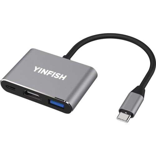 YINFISH USB-C To HDMI 3 in 1 Cable Converter for Samsung Huawei Apple Mac NS Usb 3.1 Computer peripheral devices