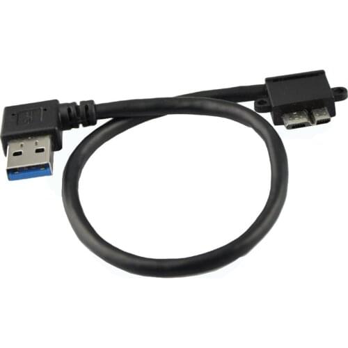 20CM Left Angle USB 3.0 Micro-B Male to USB 3.0 A Male Adapter Cable for Samsung Galaxy Note 3 N9005 N9002 N9000