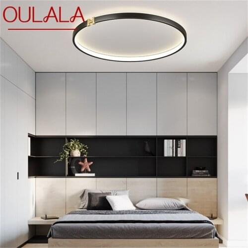 OULALA Round Ceiling Light Modern Simple Thin Lamp Fixtures LED Home For Living Dining Room