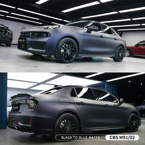 Best Selling Super Matte Series Black And Blue Vinyl Wrapping Paint Protection Film For All Type Cars