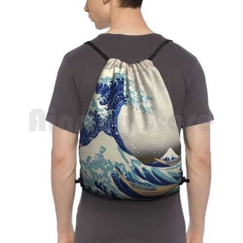 Best Price Magnets-T-Shirts , Prints Etc-Hokusai-The Great Wave Off Kanagawa-1823 Outdoor Hiking Backpack Waterproof Camping
