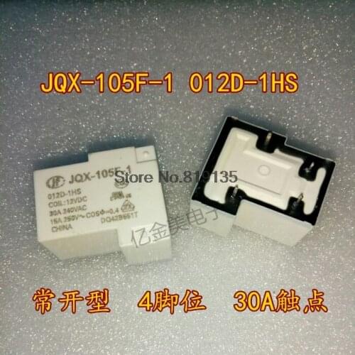 NEW relay JQX-105F-1 012D-1HS JQX-105F-1-012D-1HS HF105F-1 012D-1HS 12VDC DC12V 12V 15A 250VAC 4PIN
