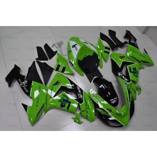 Fairings for Kawasaki ZX10r 06 ZX-10r Abs Fairing 07 ZX-10r Body Kits 2006 - 2007 Green Black