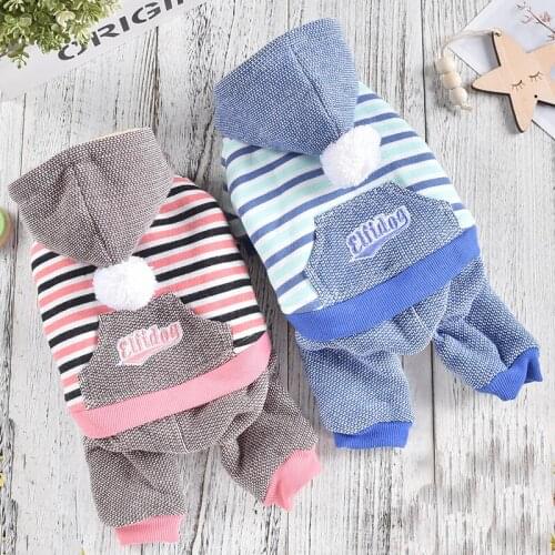 Pet Dog Clothes Winter jumpsuit Puppy Warm Overalls Pants Bichon Suit Pomeranian Apparel Poodle Yorkshire Wholesale Dog Clothing