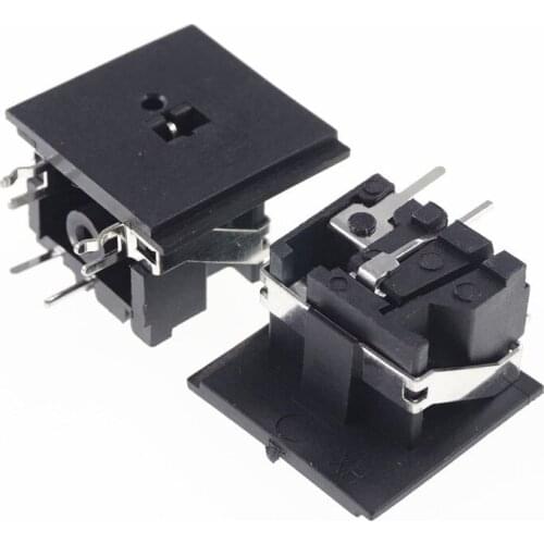 100 pcs 2 Pin DIN Female Socket Solder PCB Panel Mount Right Angle 90 Degree Circular Receptacle Jack Chassis Push-Pull Power