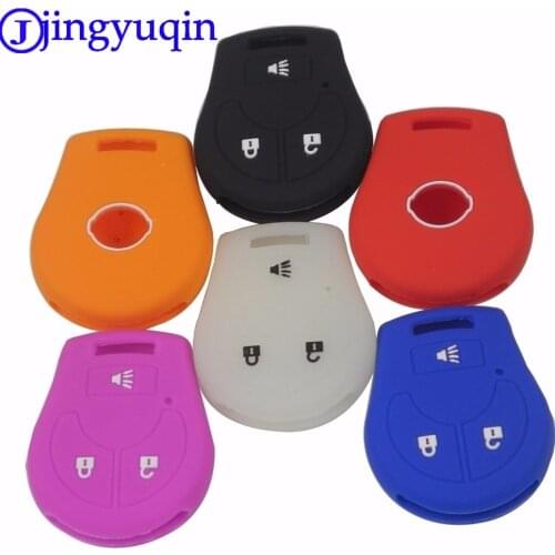 Jingyuqin Remote Silicone Key Case Cover For Nissan March Tiida Altima Armada Cube Juke Maxima Pathfinder Rogue Sentra Versa