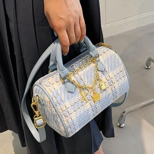 Luxury Brand Small Tote Pillow Bag 2021 Summer New Woolen Cloth Womens Designer Handbag Travel Shoulder Messenger Bag Purses