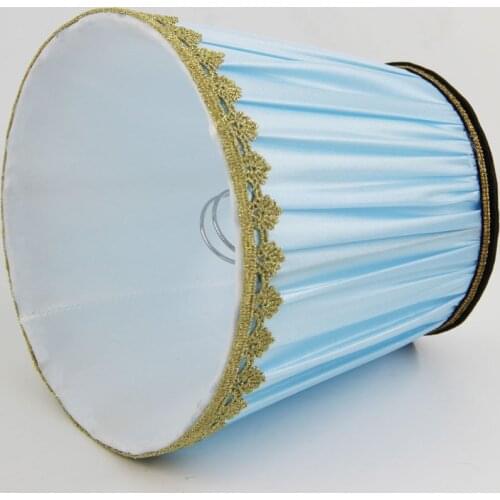 DIA 15.5cm/ 6.10 inch Luxury Lampshades For Lamp, Fabric Light Blue Color Classic Chandeliers Lamp Shades, Clip On