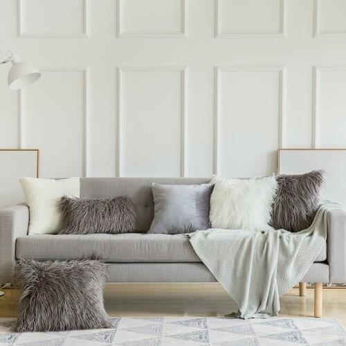 Nordic Plush Cushion Cover INS Pillow Case 45x45 30x50cm Gradient Fashion Pillowcase Double sided Home Decor Sofa Bed