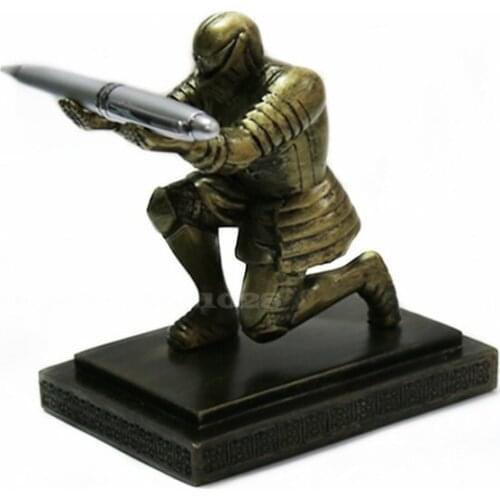 Spartan Figure Decoration Knight Pen Holder Ancient Roman Warrior Car Resin Statue Home Arts and Crafts Decorative Ornaments