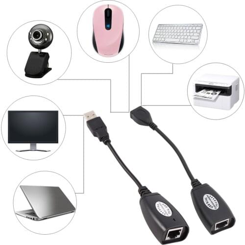 USB 2.0 To RJ45 Ethernet Extension Extender Network Adapter Cable Wired Lan for OS X