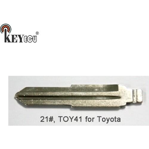 KEYECU 10x KEYDIY Universal Remotes Flip Key Blade 21# , TOY41 for Toyota