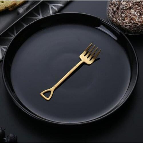 2pc 12x2.3cm Stainless Steel Fork Ice Cream Cocktail Teaspoons Coffee Soup Teaware For Table Dinner Kitchen Set Home Accessories