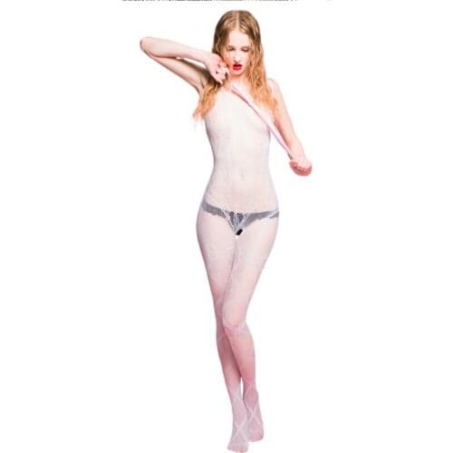 See Through Leotard Sex Catsuit Sexy Lingerie Mesh Transparent Sexi Women Open Crotch Jumpsuit Erotic Underwear Ladies Bodysuit