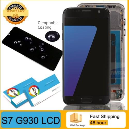 5.1'' LCD Display with Burn Shadow for SAMSUNG Galaxy S7 G930 G930F Touch Screen Digitizer Assembly with Frame Repair Parts