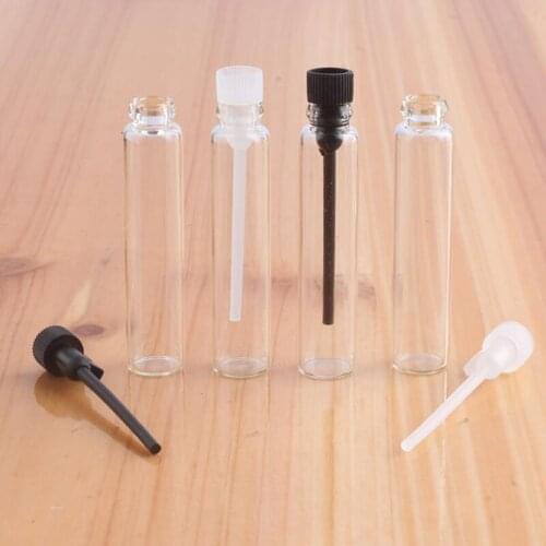 10000 pcs/lot 1ML 2ML Mini Glass Perfume Vials Empty Sample Essential Oils Perfume Container Bottles LX7527