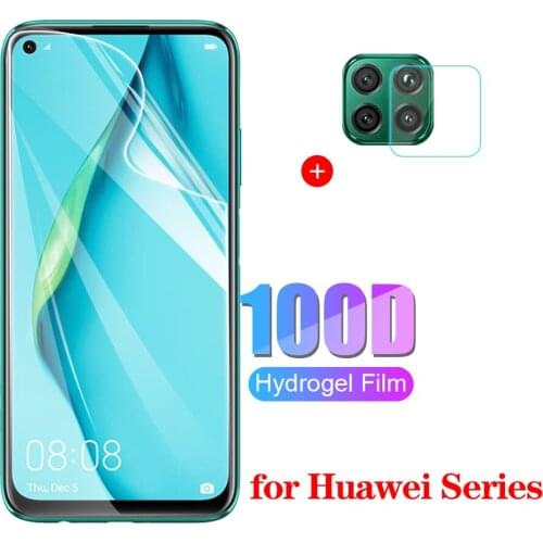 100D Hydrogel Film for Huawei P40 P30 P20 Mate 20 lite Pro P Smart Z Plus 2019 Camera Lens Screen protector Film on huawe P40