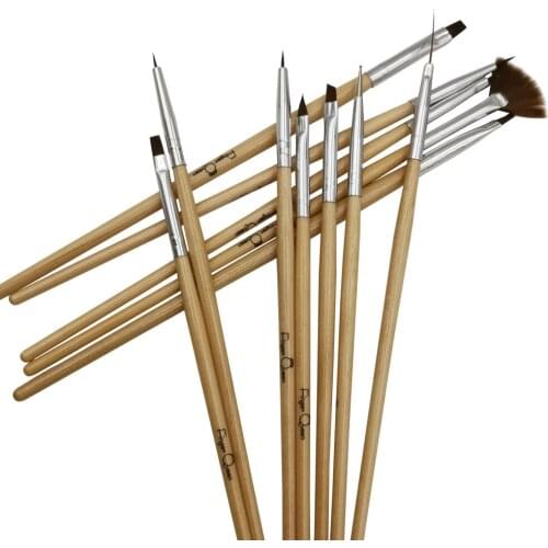 12PCS Acrylic Nail Art Brush Manicure Set Dotting Painting Design For Manicure Decoration A Set of Brushes B-043