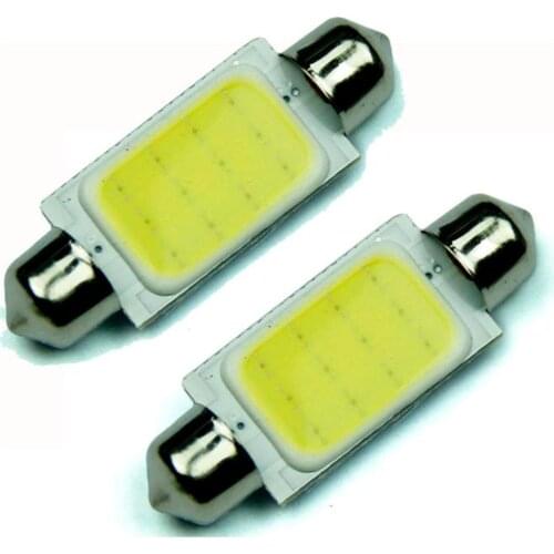 2Pcs High Quality 42mm Festoon COB 12 Chips DC Led lamp for auto Light bulb led car lights 12v universal 6000k turn signal lamp