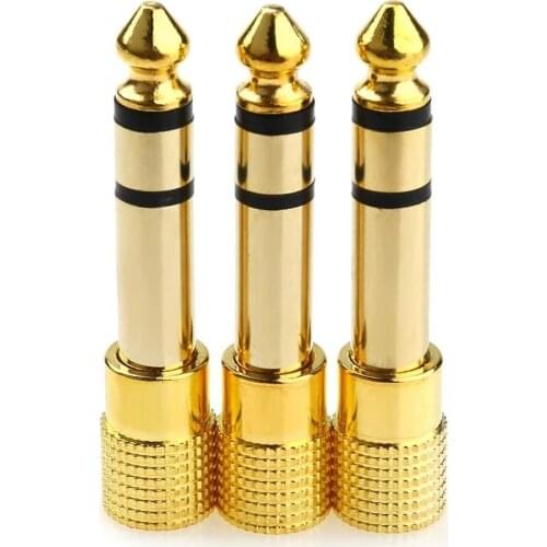 6.35mm Male to 3.5mm Female Stereo Headphone Adapter for Audio Connector Cable, 3.5mm(1/8'') Female to 6.35mm (1/4'') Male Jack