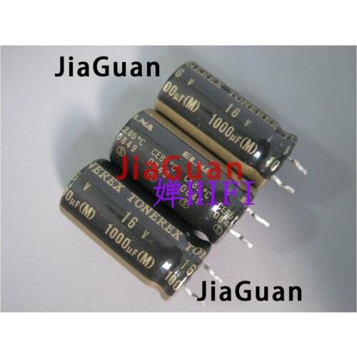 4PCS ELNA TONEREX 16V1000UF 12.5X25MM ROB 1000UF 16V tuner audio capacitor 1000uf/16v black gold