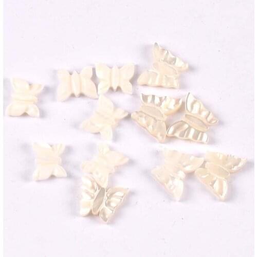 9-13mm 5Pcs Butterfly Pattern Natural Mother Of Pearl Shells Beads For Jewelry Making Earring Bracelet DIY Accessories tr0390