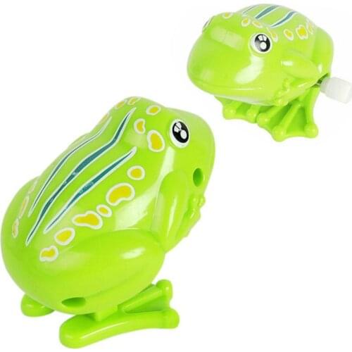 Children Lovely Cute Green Color Jumping Frog Clockwork Toy for Kids Plastic Classic Wind Up Toy for above1