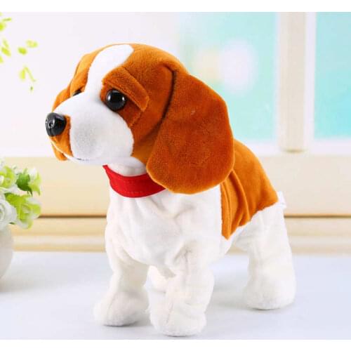 Electronic Robot Dog Kids Plush Toy Sound Control Interactive Bark Stand Walk Movements Plush Christmas Robot Dogs Kids Gifts