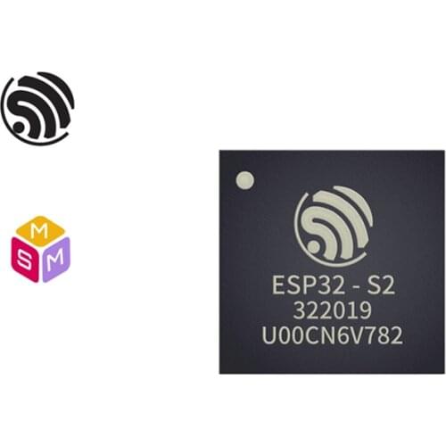 Espressif Systems SoC GPIO USB OTG SPI I2S UART I2C LED PWM LCD Camera ADC DAC 32-bit MCU 2.4 GHz Wi-Fi chip ESP32-S2