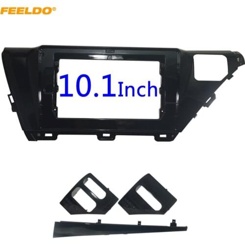 FEELDO Car Audio 10.1" Big Screen CD/DVD 2Din Fascia Frame Adapter For Toyota Camry Dash Fitting Panel Frame Kit #HQ2105