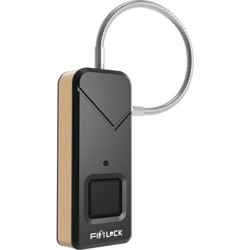 Fipilock Waterproof Smart Fingerprint Lock Biometric Padlock USB Charging outdoor