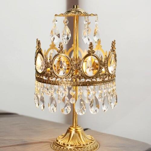 Crystal Table lamp for bedroom living room Desk lamp study crystal art deco Beside Ghost night lights lighting G9 Eu plug