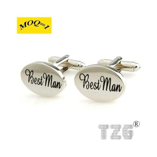 BEST MAN Black Enamel Cufflink Cuff Link 1 Pair Free Shipping Promotion