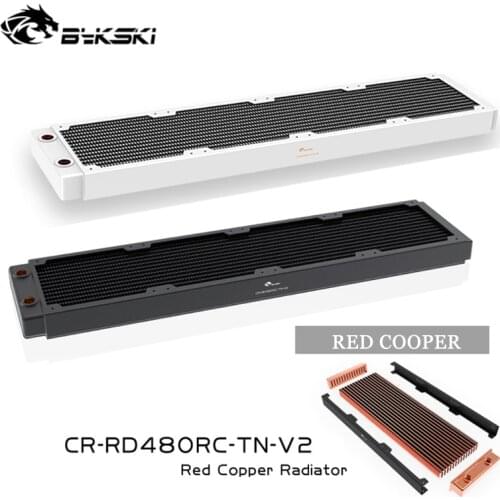 Bykski 480mm Copper Radiator RC Series High-performance Heat Dissipation 30mm Thickness for 12cm Fan Cooler, CR-RD480RC-TN-V2