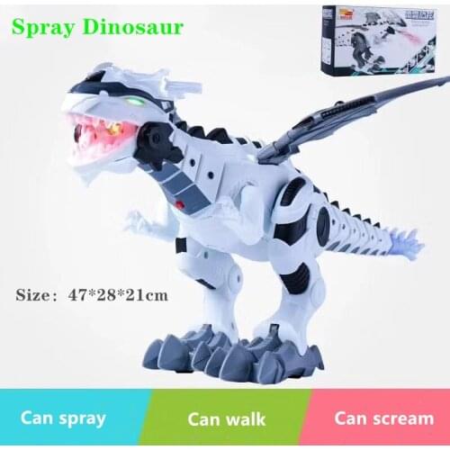 Mechanical Apray Dinosaur Figure Electric Light Fire-Breathe Battle Dragon Simulation Science Education Model Toy Gift