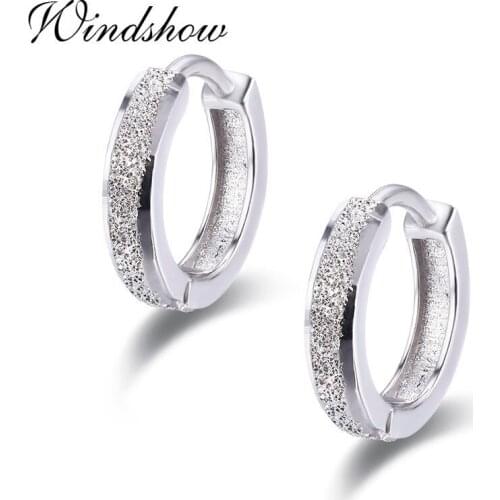 Cute 925 Sterling Silver Glitter Circles Small Loop Huggie Hoop Earrings For Women Jewelry Kids Baby Toddler Girls Arose Aretes