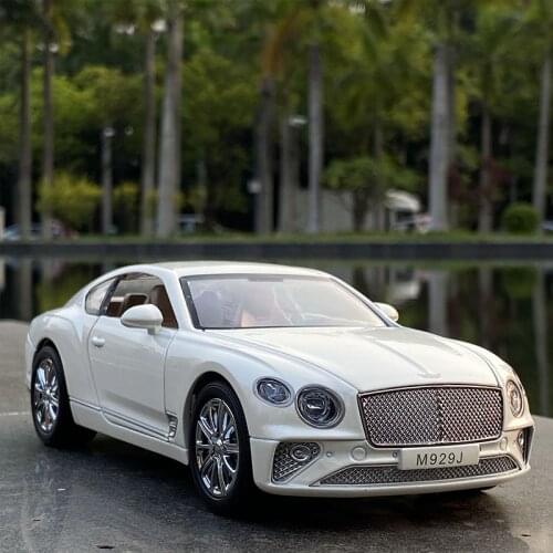 1:24 Bentley Continental GT Alloy Car Model Diecasts Metal Toy Car Model High Simulation Sound Light Collection Childrens Gift