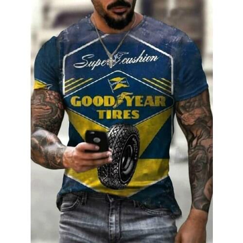 European and American style mens T-shirt polyester fashion casual T-shirt Asian size