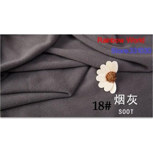 18# soot 1 meter soft brushed polar fleece fabric for DIY colthes stuffed toys blanket bedsheet cushion material