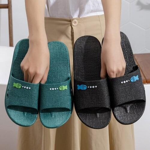 Anti-skid Bathroom Slippers Female Summer Bathing Anti-skid Bottom Bath Slippers Couple Family Flat Shoes Hotel Sandal Slippers